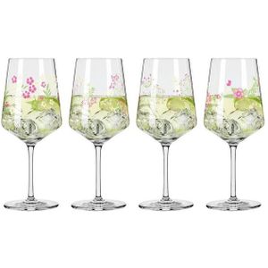 Ritzenhoff Gläser-Set Sommertau Hugo 4er Set F23, Kristallglas, 20,3 x 19,4 x 26,6 cm
