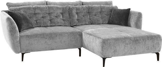 Jockenhöfer Gruppe Ecksofa Salo L-Form, im Retrolook mit Wellenfederung und frei im Raum stellbar