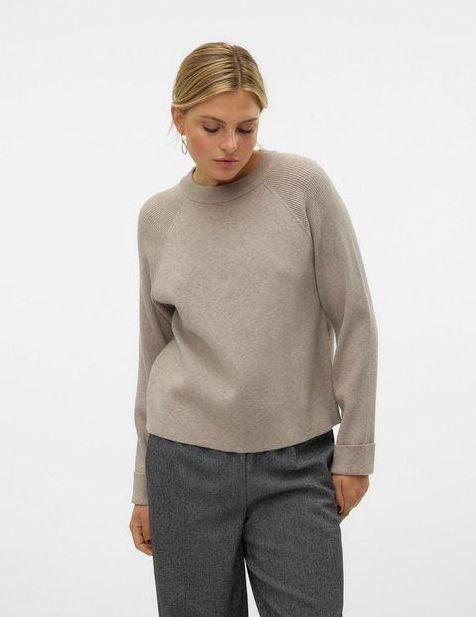 Vero Moda Strickpullover VMGOLD MIX LS O-NECK PULLOVER GA