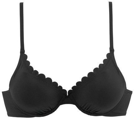 LASCANA Bügel-Bikini-Top Scallop, mit Wattierung