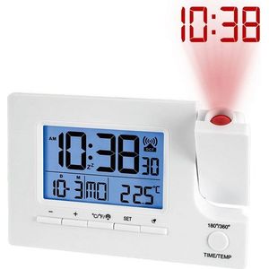 Miraval Funkwecker Funk-Projektionswecker Funkwecker Temperatur Funk-Projektionswecker mit Datumsanzeige Digital A Geräuschlos Digital