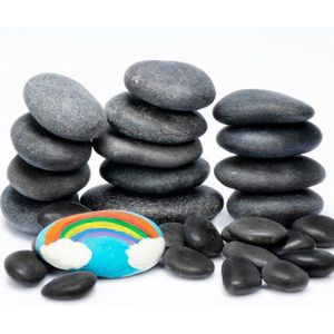 Belle Vous Dekoobjekt Belle Vous 120er Pack Fluss Steine zum bemalen - 1,3-7cm Steine Set (120 St)