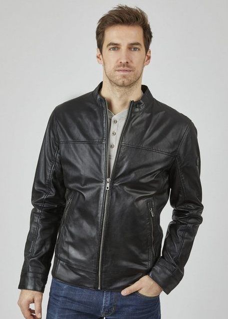 bugatti Lederjacke BUBENITO (1-St) mit Riegeln und Reißverschlüssen