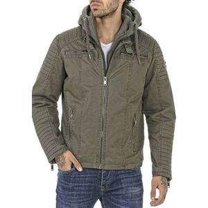 RedBridge Bikerjacke mit abnehmbarer Kapuze im beliebten Biker-Stil auch in großen Größen erhältlich