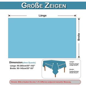 Sunicol Tischdecke Leinenoptik Tischdecke mit böhmischer Quaste, Wasserdicht, Öldicht, Vintage, Geometrische, für Küche Esstisch Dekoration