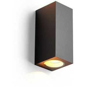 LETGOSPT Wandleuchte LED Außenleuchte Wand GU10 Wandlampen Wand-Spot Up & Down Leuchten, Up Down Abstrahlwinkel, LED wechselbar, Warmweiß, Wandleuchte inkl. GU10 Glühbirne,IP54 Wasserdichte für Balkon, Gehweg