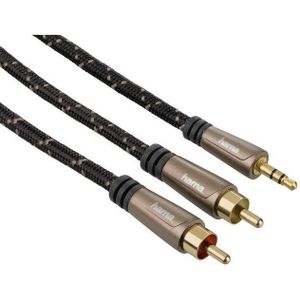 Hama HQ 3m Audio Adapter-Kabel AUX vergoldet Audio-Kabel, 3,5-mm-Klinke, RCA-Stecker, Keine (300 cm), 3,5mm Klinken-Stecker auf 2x RCA Cinch-Kabel, vergoldet, für Handy etc
