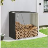 Juskys Kaminholzregal Enno, 1 m² Grundfläche, wetterfeste, stabile Konstruktion