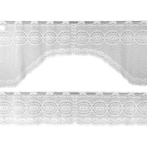Arsvita Vorhang Mona, Stangendurchzug (1 St), halbtransparent, 2 teiliges Bistrogardinen-Set in Spitzenoptik