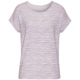 LASCANA Kurzarmshirt mit modischem Zebra-Muster aus weichem Viskose-Strick