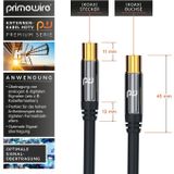 Primewire TV-Kabel, Koax, RF, IEC (100 cm), HDTV Antennenkabel, 4-fach Schirmung, 75 Ohm, 135dB - 1m