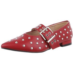 Ital-Design Elegante Komfortschuhe – Ideal für jeden Anlass Schnürpumps (89092207) Blockabsatz Schnür- & Riemchenpumps in Weinrot