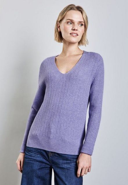STREET ONE Strickpullover mit Rippstrick-Struktur