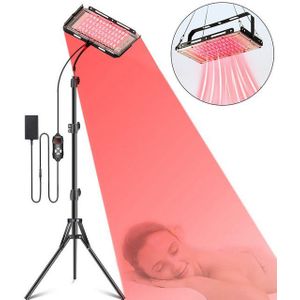 MUPOO Infrarotlampe Rotlicht Therapielampe 660 Nm,850 Nm LED Rotlichtlampe,Timer, Verstellbarem Ständer,Infrarot Lichttherapie für Körper,Gesicht