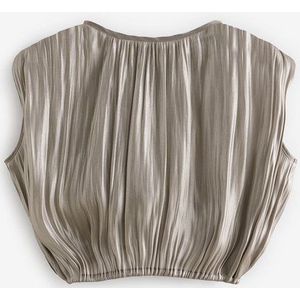 Next Bandeautop Trägerloses Satin-Top mit exotischem Muster (1-tlg)