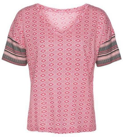 Vivance Dreams Pyjamaoberteil in schönem Ethno-Design
