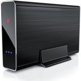 Aplic Festplatten-Gehäuse, USB 3.0 Festplattengehäuse 3,5 Zoll extern für SSD und HDD, SATA, UASP