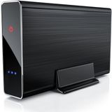 Aplic Festplatten-Gehäuse, USB 3.0 Festplattengehäuse 3,5 Zoll extern für SSD und HDD, SATA, UASP