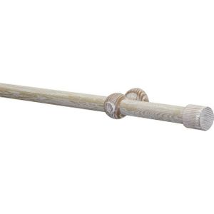 GARDINIA Gardinenstange Set Shorty, Ø 25 mm, 1-läufig, mit Bohren, Holz