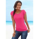 LASCANA Longshirt mit breitem Bund aus weichem Viskose-Stretch