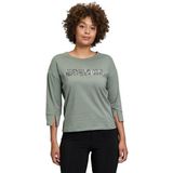 Cartoon 3/4-Arm-Shirt Cartoon Casual-Shirt mit Rundhalsausschnitt (1-tlg) Stickerei