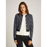 Tommy Jeans Strickjacke TJW CRP SCRIPT AOP CARDIGAN mit Allover-Label-Muster