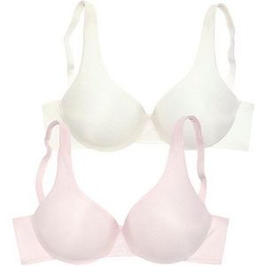Nuance T-Shirt-BH (Packung, 2 Stück) mit Bügel und nahtlosen, doppellagigen Cups