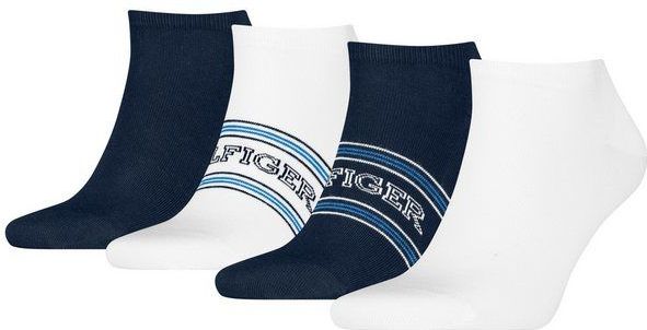 Tommy Hilfiger Socken TH MEN SNEAKER 4P GIFTBOX (4-Paar) mit markantem Logoaufdruck