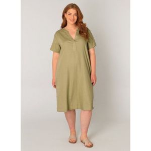 Base Level Curvy Tunikakleid Yacinthe mit Leinen