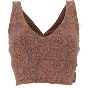 Guru-Shop T-Shirt Bauchfreies Top, Bra Top, Yoga Top aus.. Ethno Style, Psychedelic, alternative Bekleidung, Festival