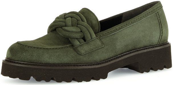 Gabor Loafer, Slipper, Halbschuh, Schlupfschuh mit geflochtenem Zierriegel