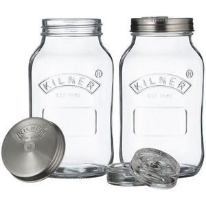 KILNER Spiralbesen KILNER Fermentier Set 2 Gläser 1 Liter inkl. Zubehör