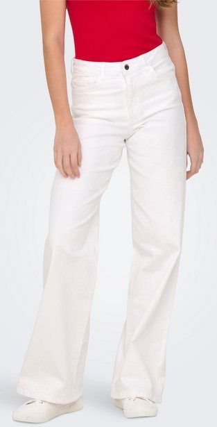 JDY High-waist-Jeans JDYFELINA-FINA HW WIDE WHITEJNS DNM NOOS