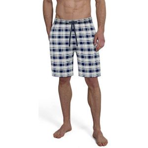bugatti Schlafhose BUGATTI Herren Bermuda blau kariert (1-tlg)