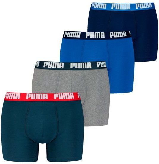 PUMA Boxershorts PUMA MEN EVERYDAY BOXER 4P ECOM (Packung, 4er Pack) mit breitem Logo-Webbund