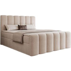 Compleo Boxspringbett BUBBLE, Wolkenbett, Bequem, Bonell, Topper, Doppelbett gepolstertes Kopfteil mit Bettkasten