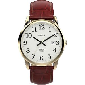 Timex Quarzuhr EASY READER CLASSIC TW2W95500VV, Armbanduhr, Herrenuhr, Damenuhr,Lederarmband,Datum