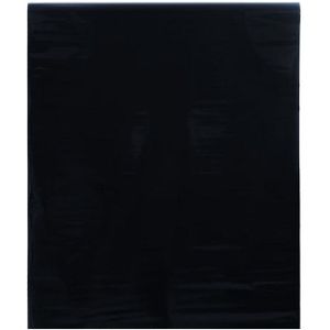 vidaXL Fensterfolie Fensterfolie Statisch Matt Schwarz 45x500 cm PVC