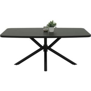 HELA Esstisch JANA (1-St), ABS-Kante, Melamin, bootsförmig, aufgedoppelt, Breite 180 cm