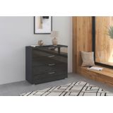 rauch Schubkastenkommode Sideboard Schubladenkommode AGORDO mit Dekor- oder Hochglanzfront (in zwei Griff-Farben), Breite 93 cm mit 4 großen Schubladen für viel Stauraum MADE IN GERMANY