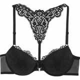 LASCANA Push-up-BH Melissa mit Vorderverschluss & Spitzenrücken aus Stickerei, Dessous