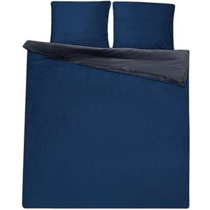 One Home Bettwäsche Winter Cashmere Touch Cord Optik, Fleece, 2 teilig, flauschig warmes Teddy Plüsch, Normalgröße