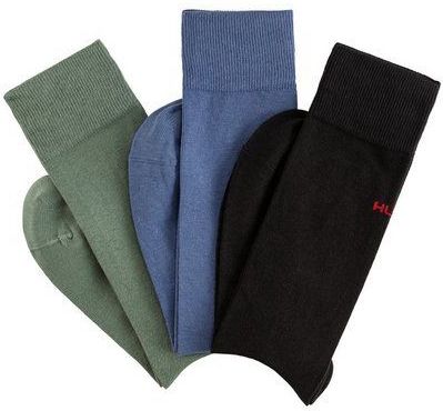 HUGO Businesssocken 3P RS UNI COLORS CC (Packung, 3-Paar, 3er) mit Hugo Boss Logo-Schriftzug