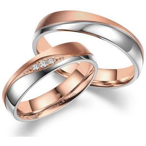 MARRYA Verlobungsring Edelstahl Ringe Trauringe Eheringe Partnerringe