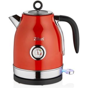 Zilan Wasserkocher ZLN-7033, 1,7 l, 2000 W, Retro-Design,Kontrollleuchte,Analoger Temperaturanzeige,BPA-frei