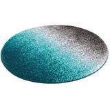 my home Badematte Elif, Badvorleger, Badezimmer Teppich, Höhe 15 mm, rutschhemmend beschichtet, fußbodenheizungsgeeignet, schnell trocknend, strapazierfähig, Kunstfaser, rund, Ombré-Look, Badteppich, Badematten auch als 3 teiliges Set erhältlich