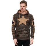 Rusty Neal Kapuzensweatshirt mit großem Stern-Design