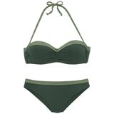 JETTE Bügel-Bandeau-Bikini mit glitzernden Einsätzen