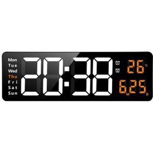 MODFU Wanduhr 13 Zoll LED Digitale Wand Uhr Küchenuhr Digitaluhr Tischuhr Wandwecker (Digital Wecker mit Fernbedienung Timing Countdown 13-Zoll-Großdisplay)