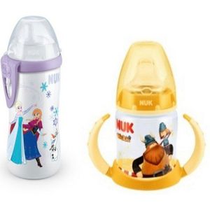 NUK Babyflasche NUK Babytrinklernflasche/Trinkbecher + Babyflasche Kiddy Cup set
